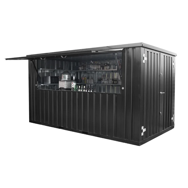 Container Bar Smontabile 4×2 metri XL Nero RAL 9005