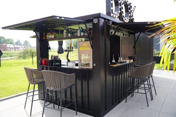 Demontierbarer Bar-Container 6x2 Meter XL Schwarz RAL 9005 - image 3