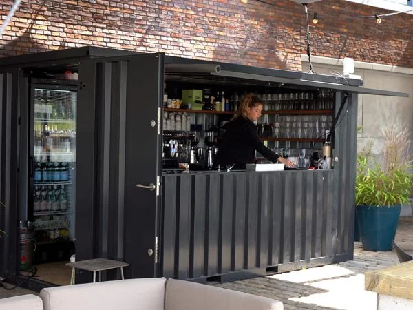 Demontierbarer Bar-Container XL 3 x 2 Meter Schwarz RAL 9005 - image 5