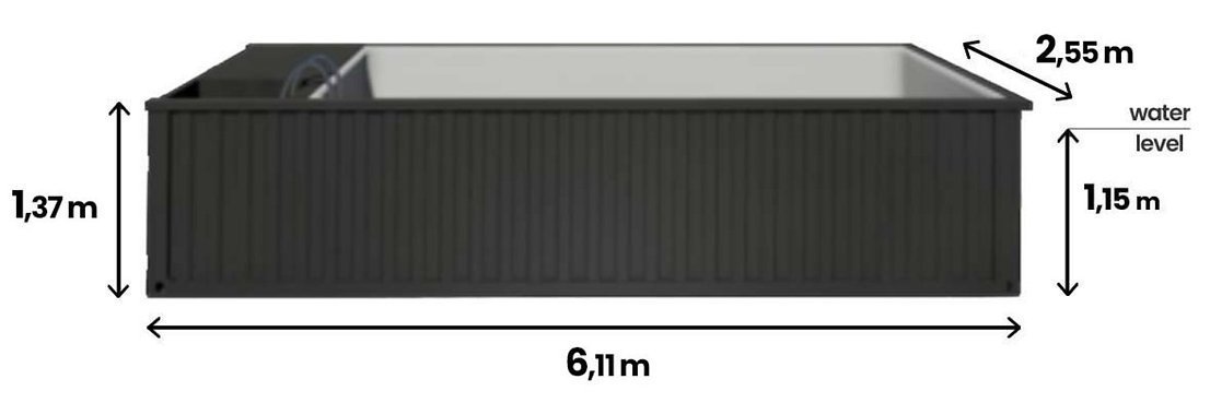 Container pool 6.2 x 2.5 m with heat pump, Premium Pack - image 3